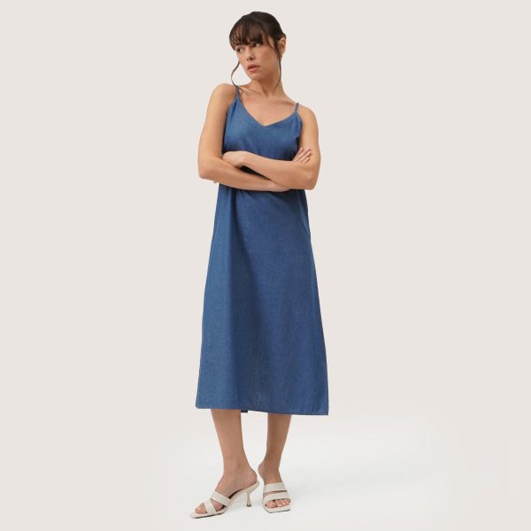 Chambray Slip Dress