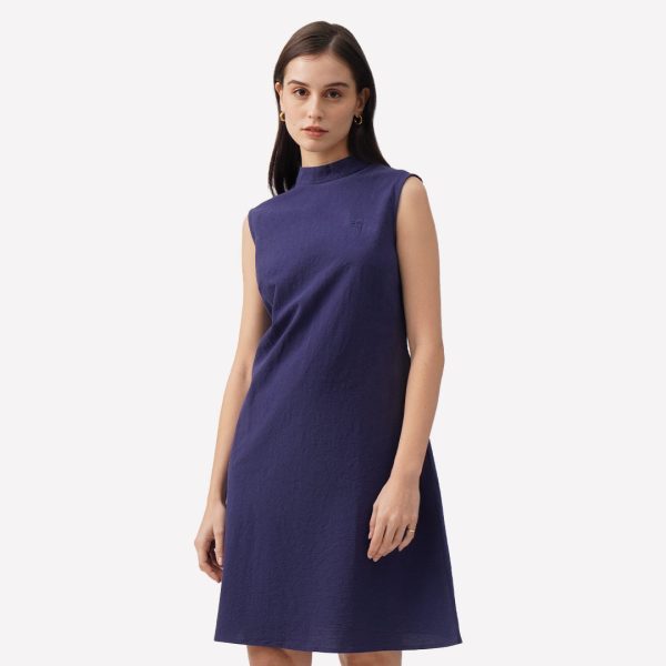 Sleeveless Mock Neck Dress